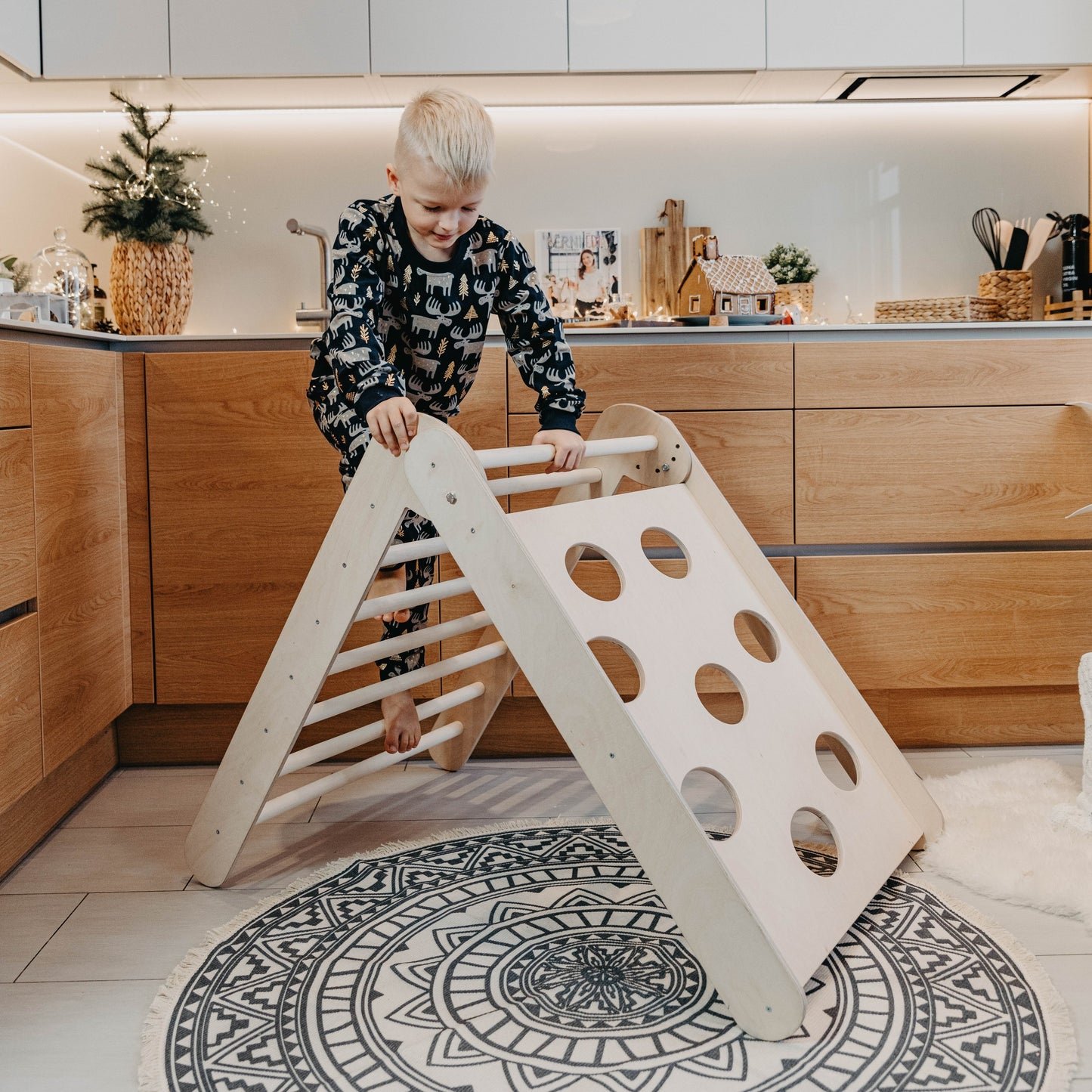 2-in-1 Montessori Climbing Triangle