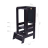 MeowBaby Wooden Kitchen Helper for Children with Board - Black